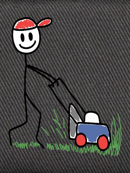 Rasenmäher Doodle - Gartenarbeit