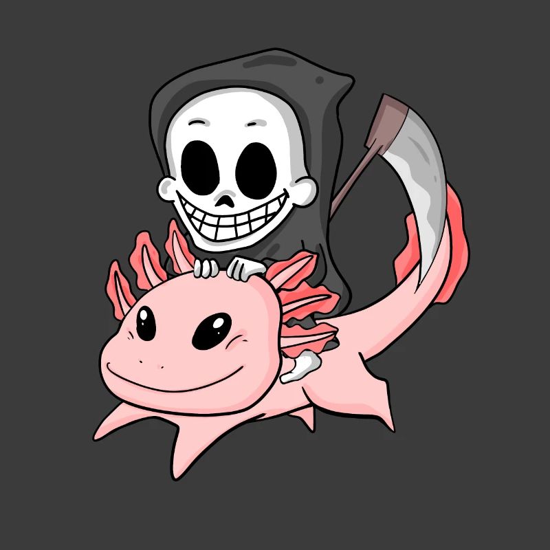 Sensenmann und Axolotl