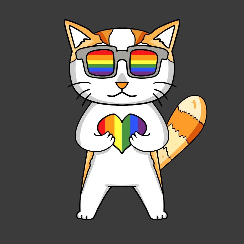 LGBT Katze Regenbogen