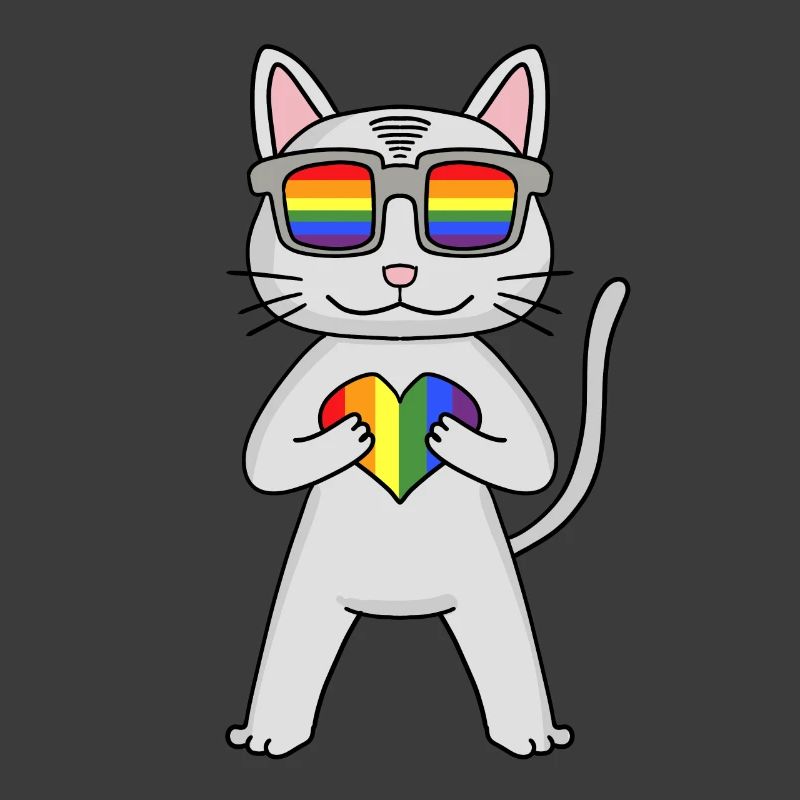 LGBT Cat Devon Rex Rainbow