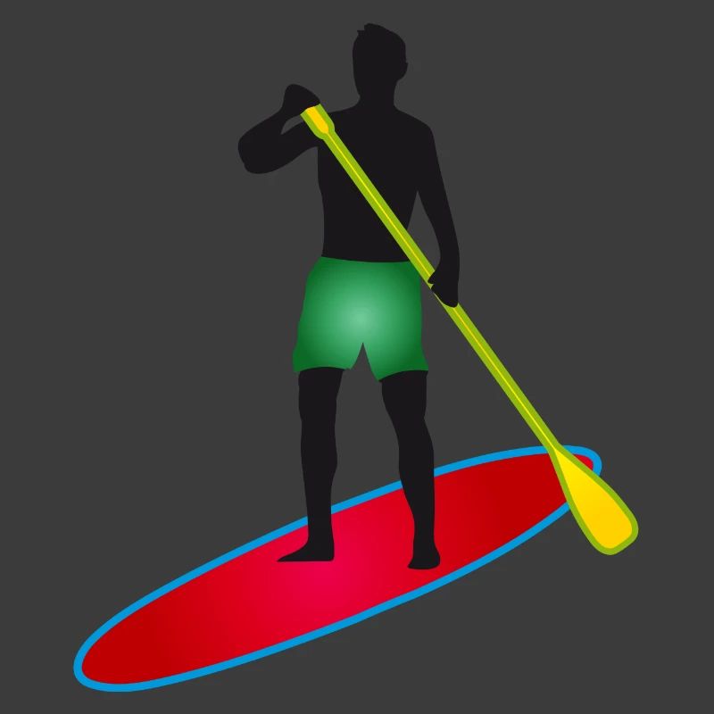 Stand up paddling - Man with paddle board