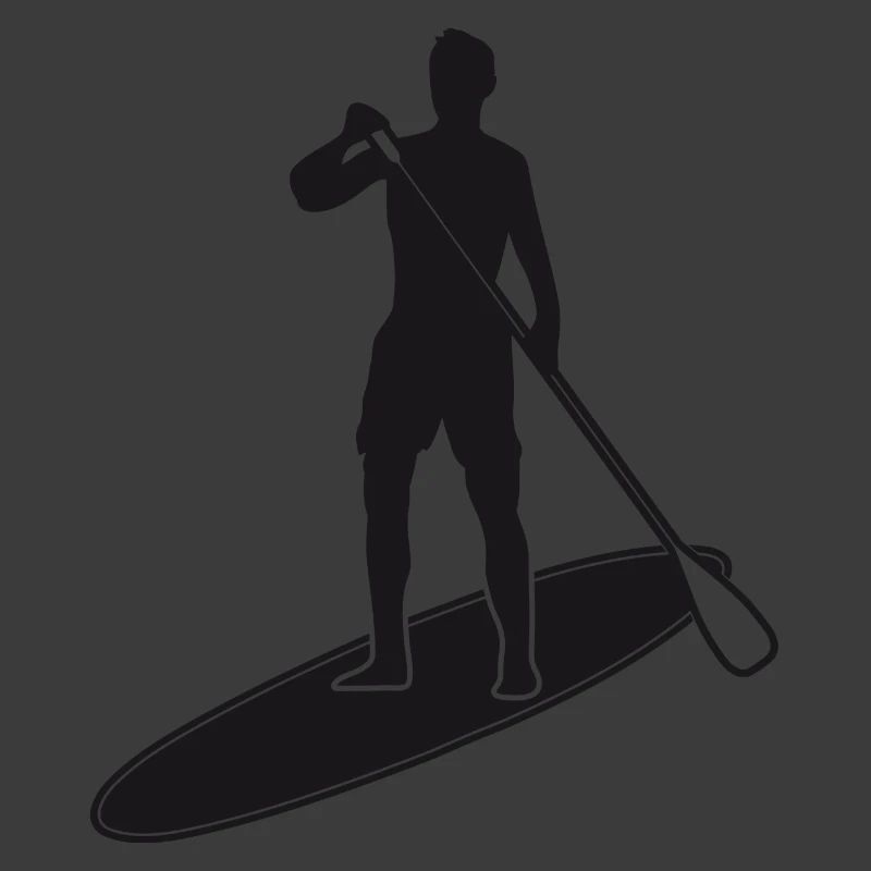 Stand up paddling - Man with paddle board