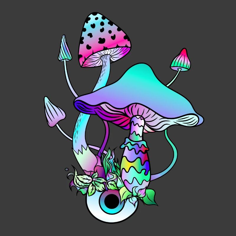 Champignons magiques Goa Psy Trance Champignons Yeux Art