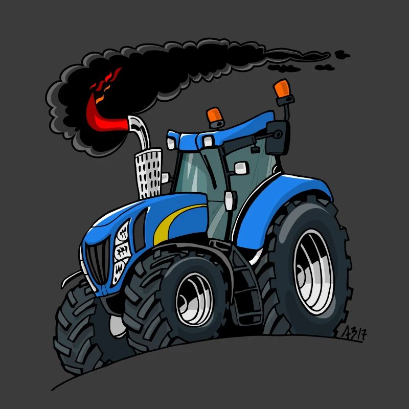 Blauer Traktor