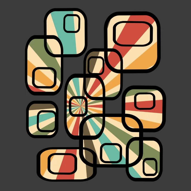 70s wallpaper pattern cuboid retro pattern