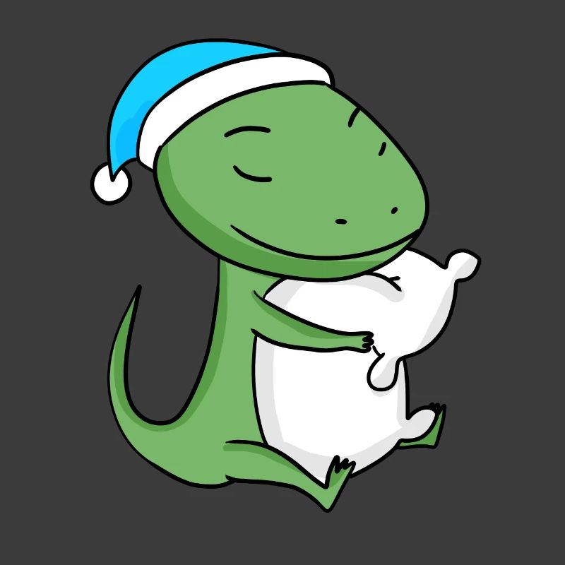 Lizard with pillow and sleepyhead