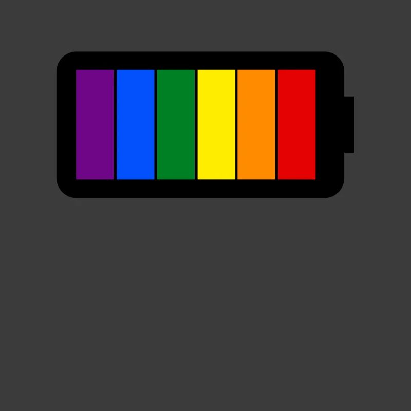 Regenbogenfarben Batterie Loading - Gay Pride