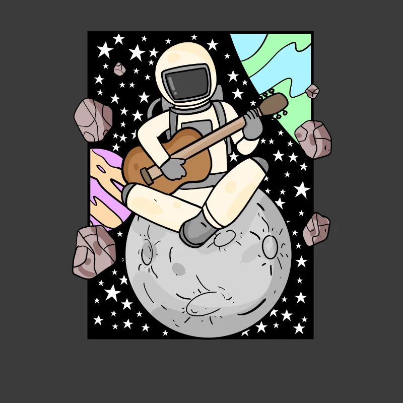 Un astronaute joue de la guitare dans l’espace