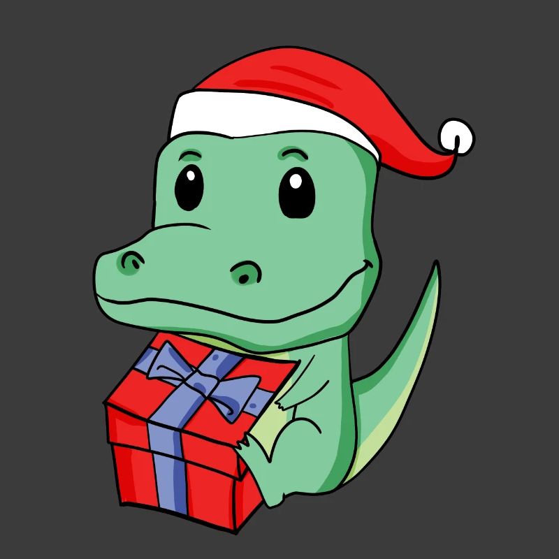 Noël Crocodile Bébé avec Cadeau