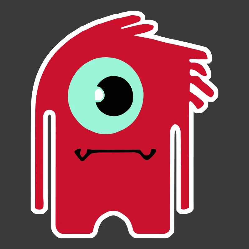 Red Cyclops Monster | Funny Chibi Alien 