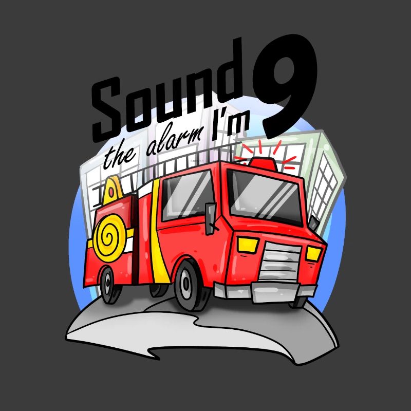 9 years old Young fire brigade fire engine car