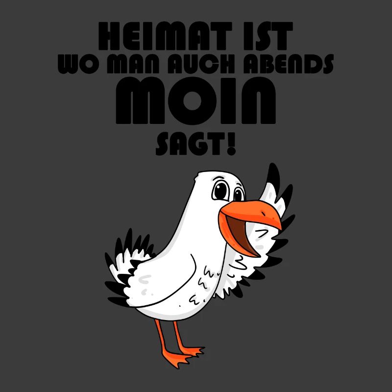 Nordsee Plattdeutsch Spruch Moin Möwe