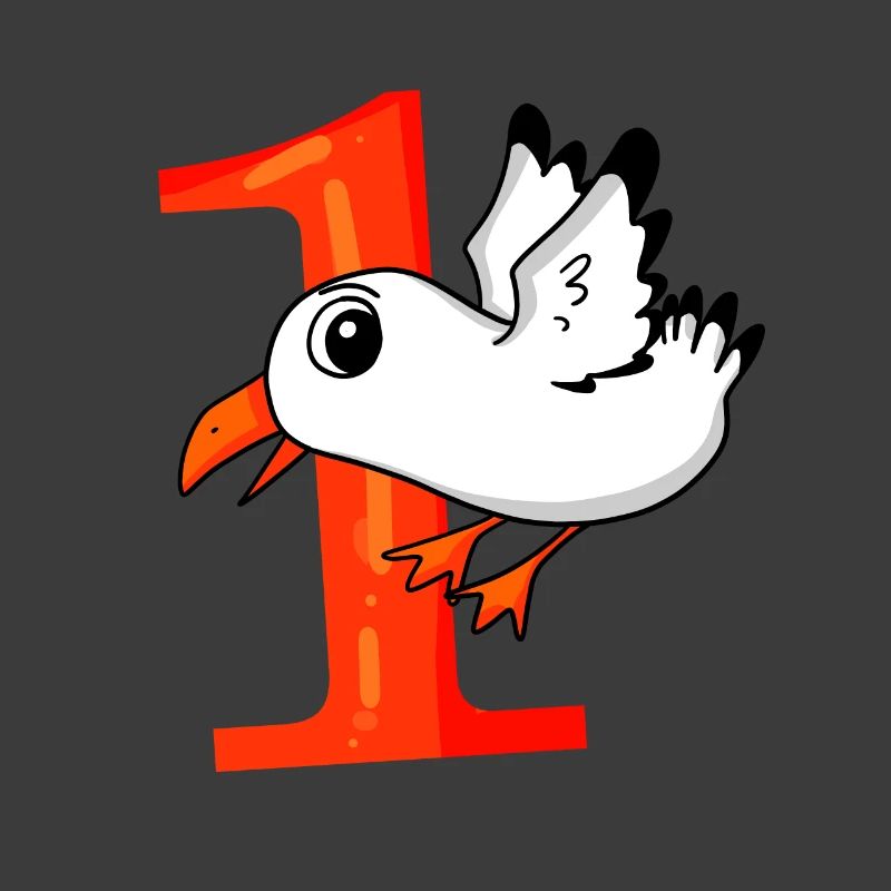 1 Jahr alt - Einschulung - Möwe Motiv - Gewinner