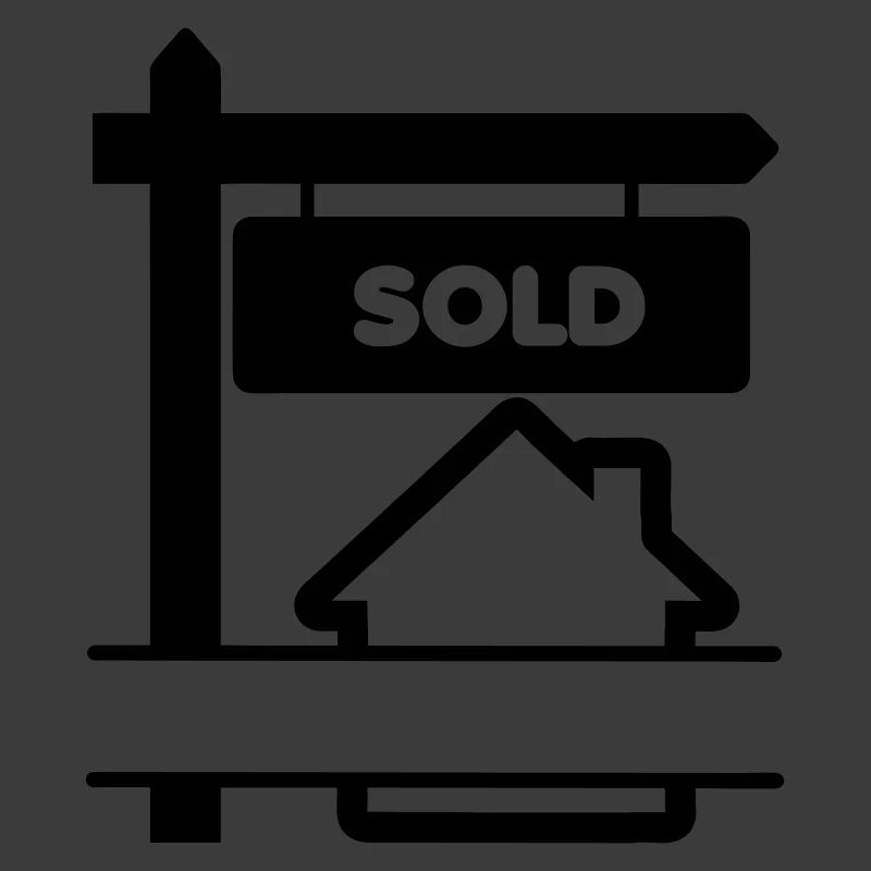 Transparentes Logo-Schild mit verkauftem