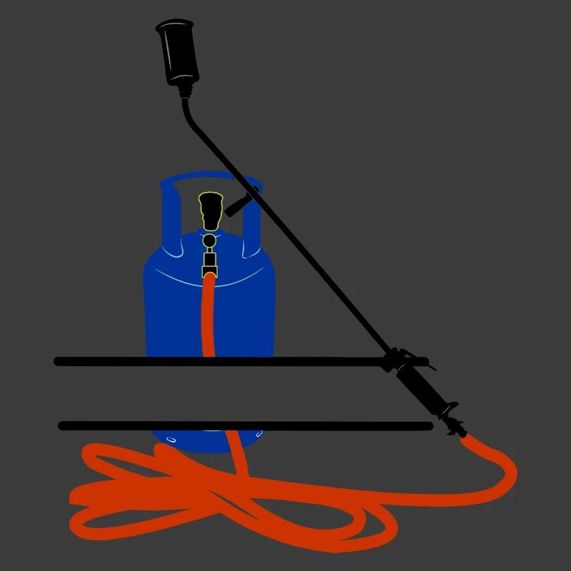 Dachdeckerfirma Monogram Logo Gasflasche