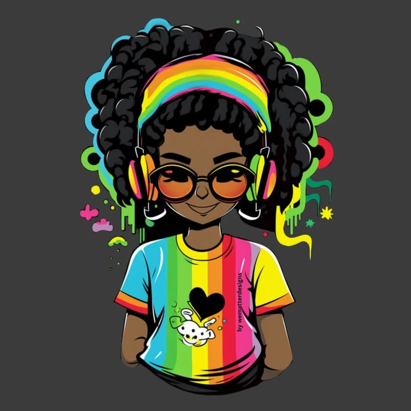 Bright reggae sweater with rainbow design