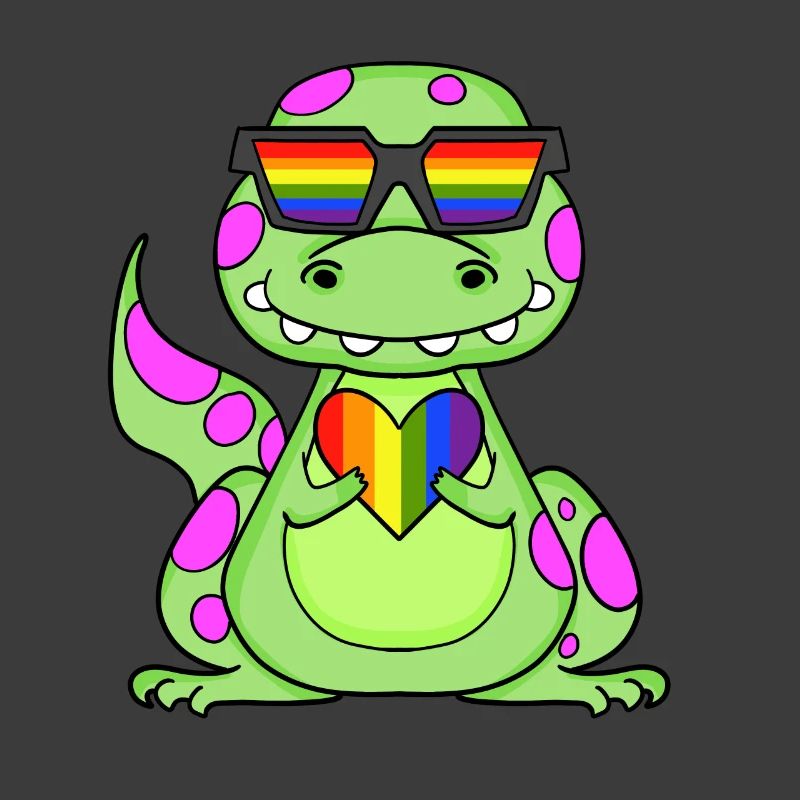 Dino Regenbogen Herz