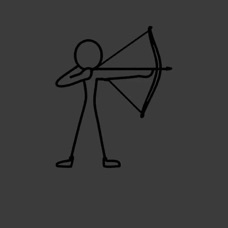 Strichmännchen Bogen Bogenschießen Bogenschütze