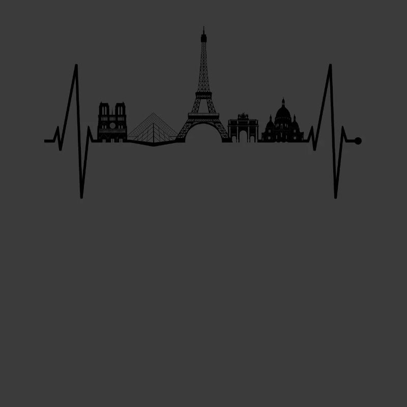 Paris Skyline Herzschlag Eiffelturm Frankreich