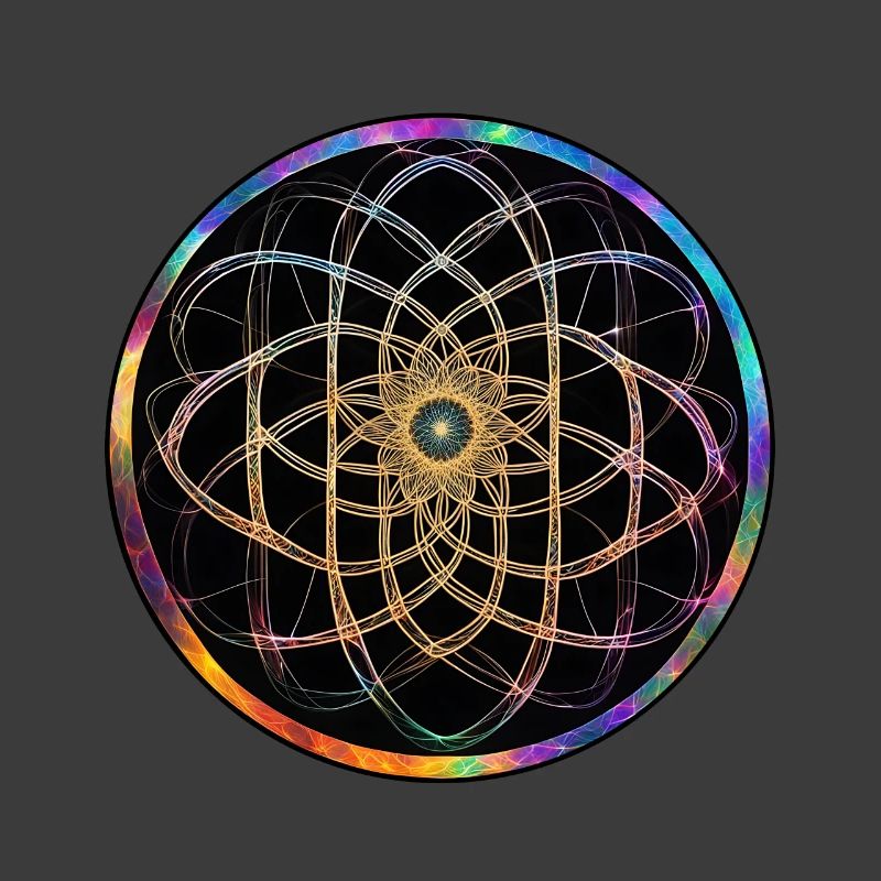 Regenbogen Mandala Kreismuster