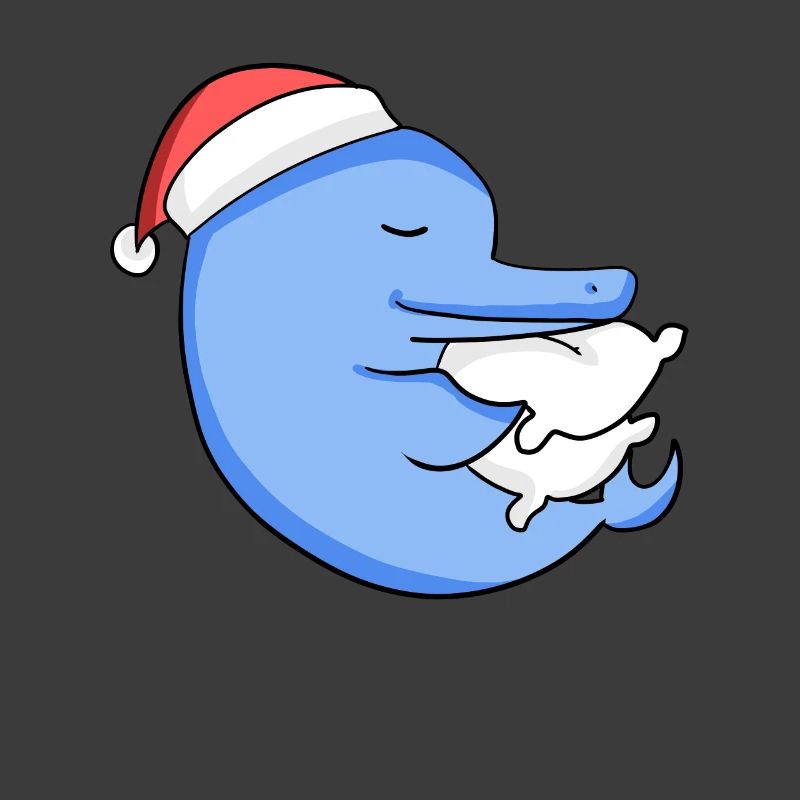 Dauphin Mignon Fatigué Dormir À Noël