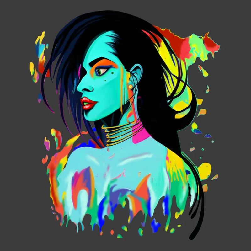 Explosion de couleurs de portrait néon