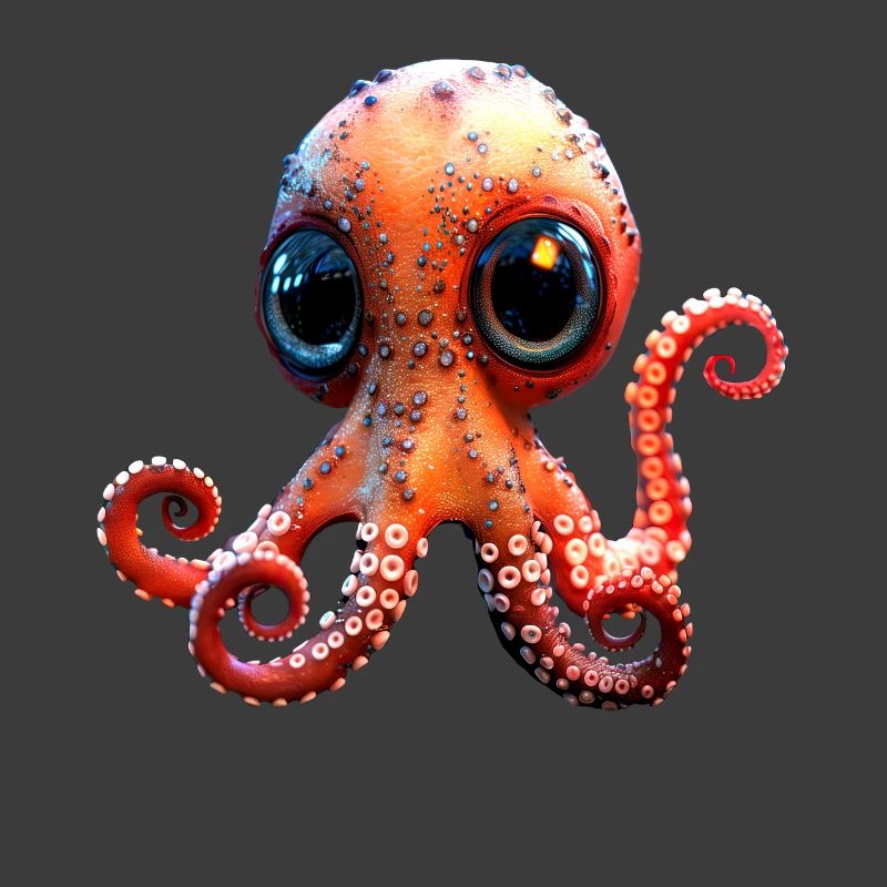Octopus Small Octopus Cuttlefish Cute Octopus