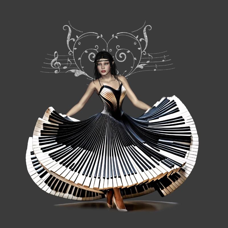 Frau tanzt elegant