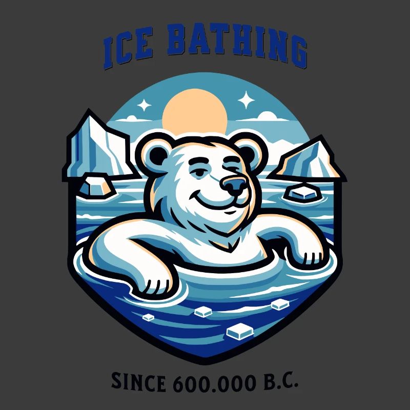 relaxed polar bear while bathing funny saying