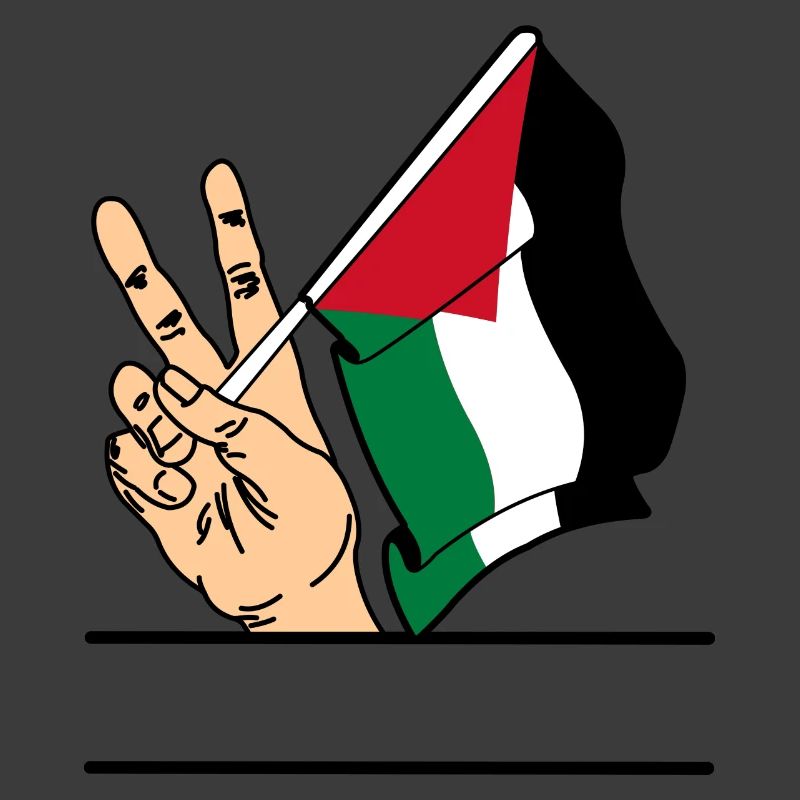 Flagge Palästina Friedenszeichen Textraum