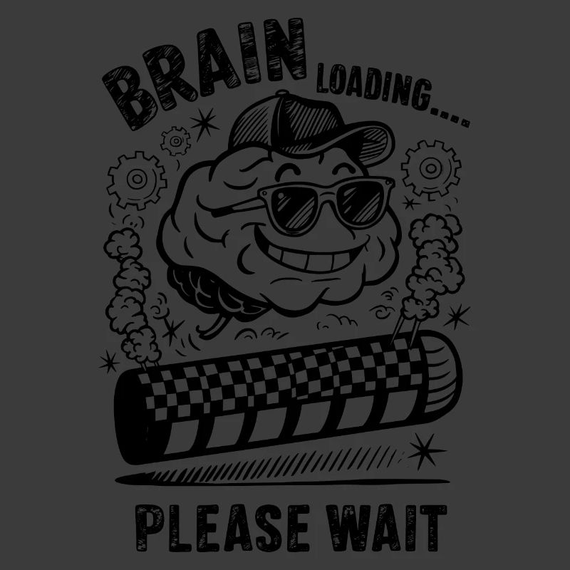 Brain Loading Funny Intelligent Humor Progress Art