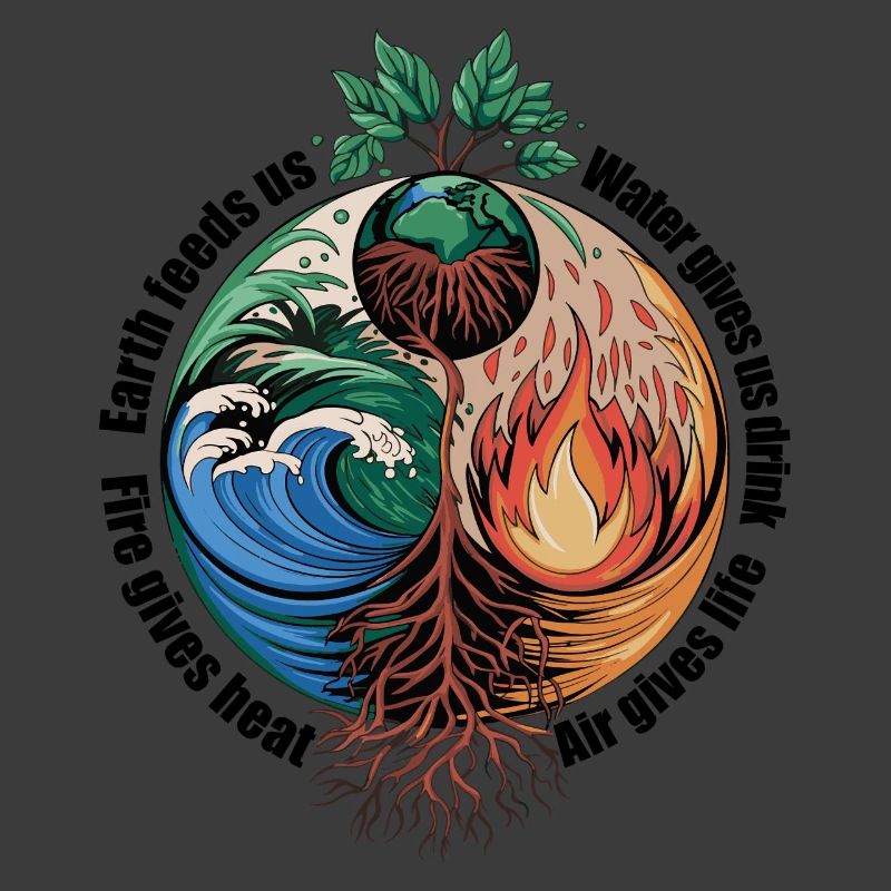 Four Elements Tree - Earth, Water, Fire, Air