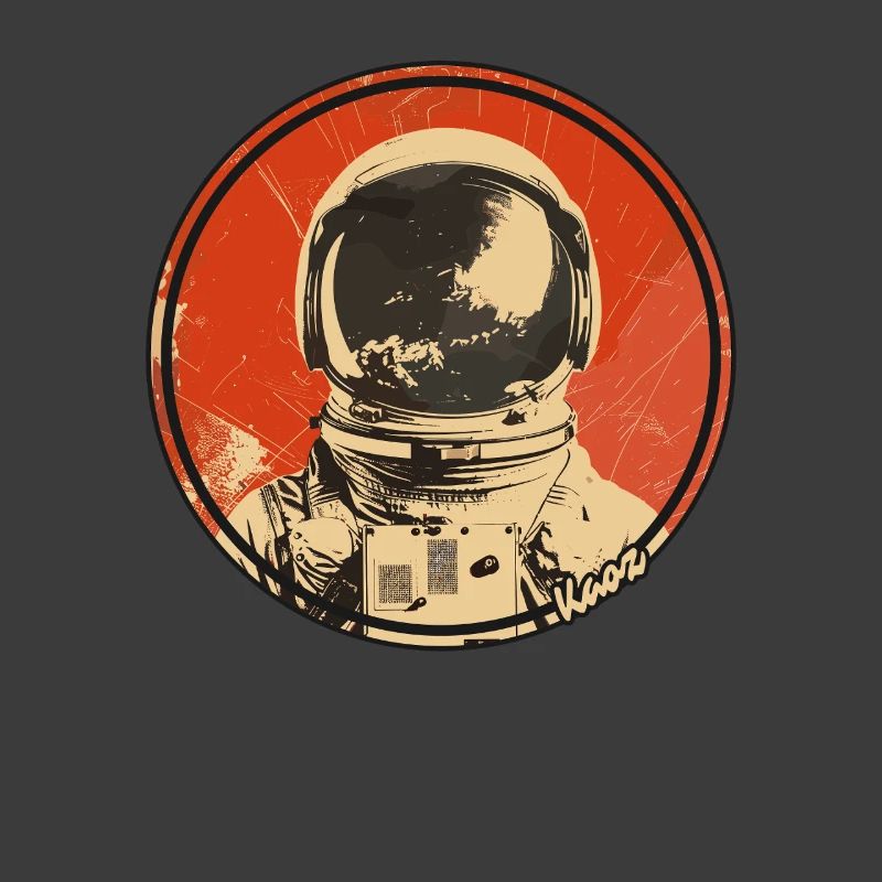 Conception spatiale rétro astronaute