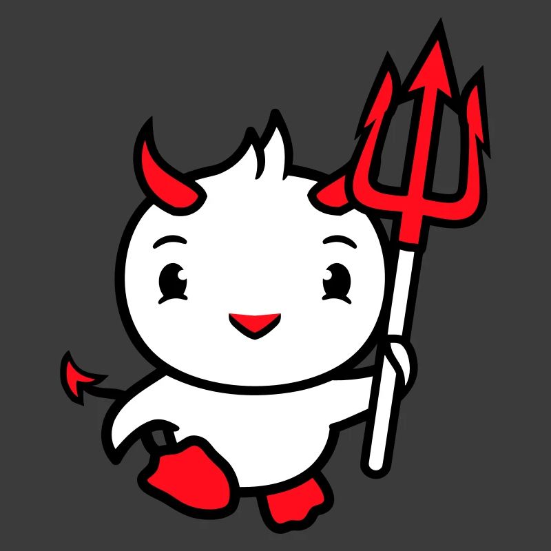 bird devil horns satan trident hell evil cool