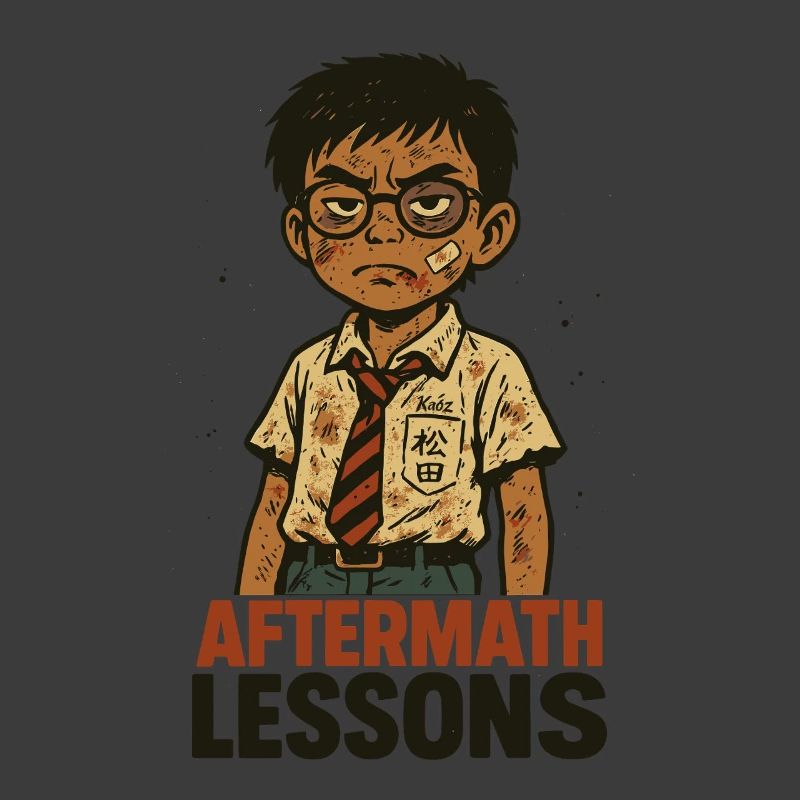 junge mit brille und schmutzigem hemd