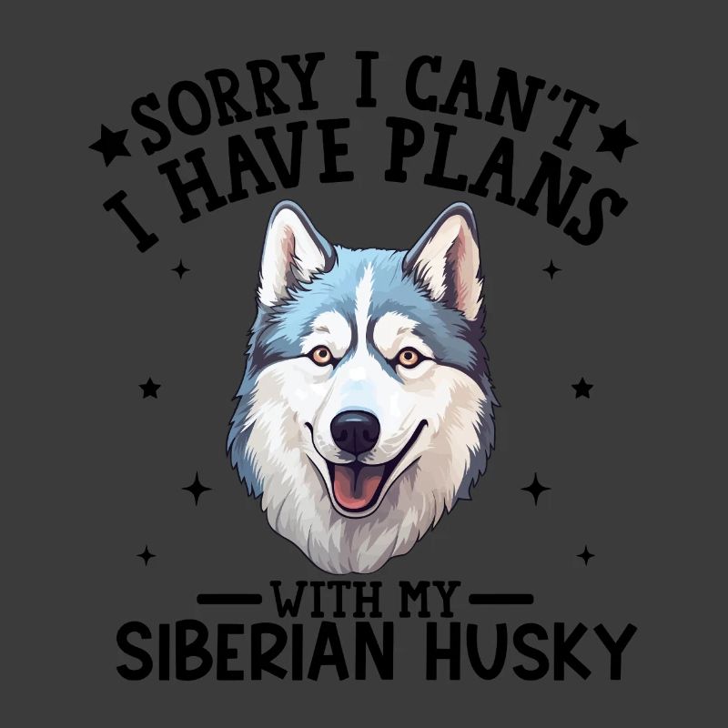 Fröhliches Husky-Gesicht Illustration
