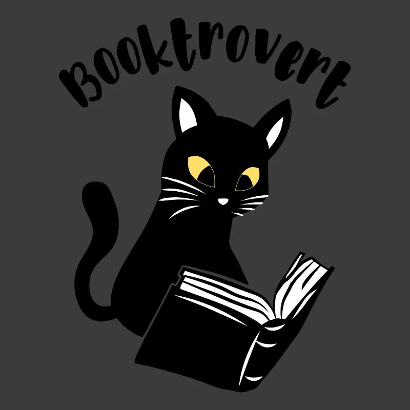 Booktrovert Katze mit Buch