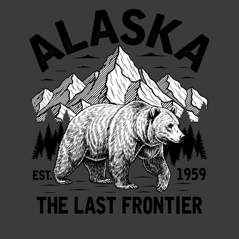 Bär und Berglandschaft Alaska