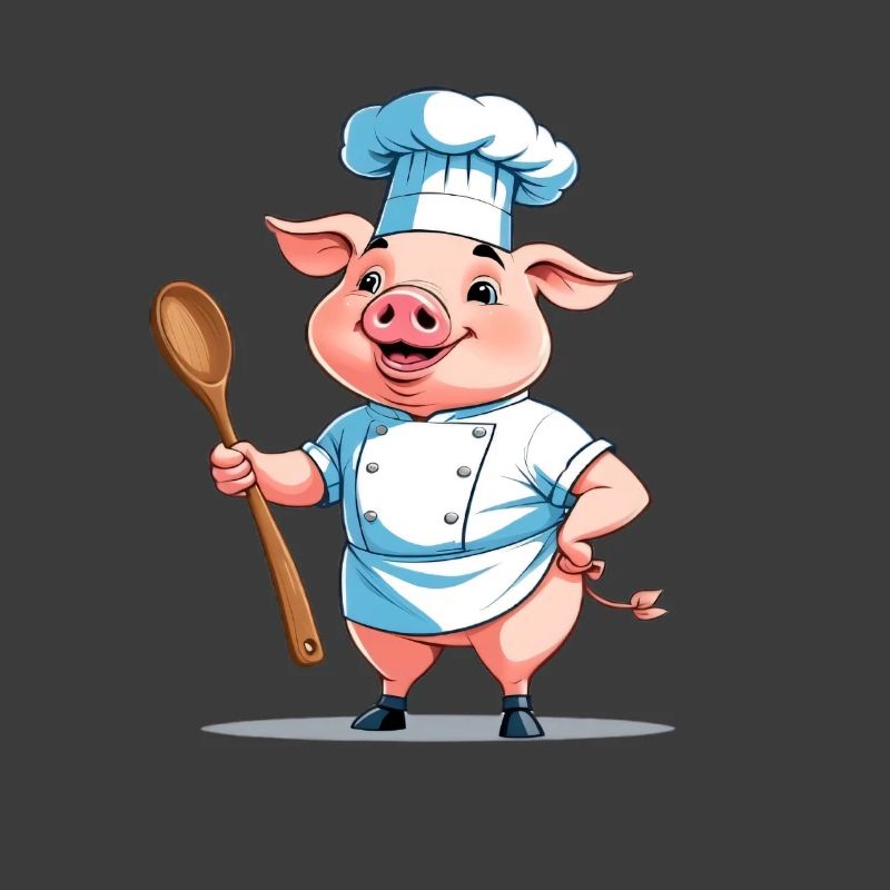 Kochender Schweinechef