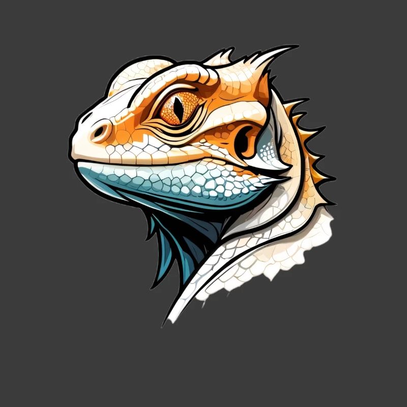 Lizard in comic style
