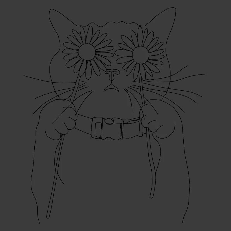 Katze mit Gänseblümchen