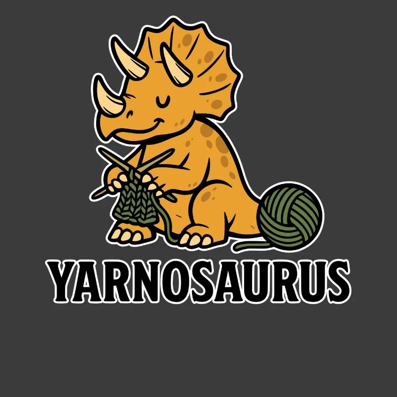 Yarnosaurus beim Stricken
