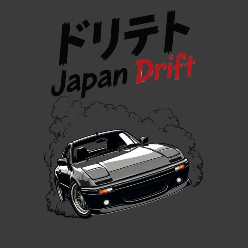 Japan Drift Car Illustration