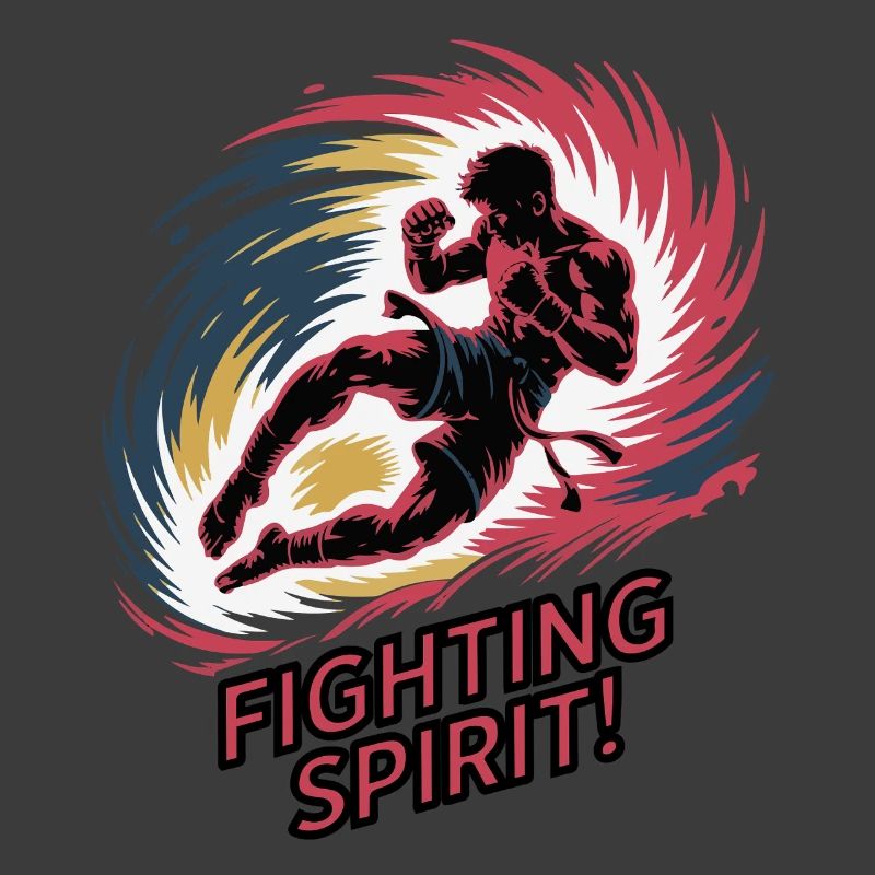 Dynamisches Kampfsport-Kampfgeist-Design