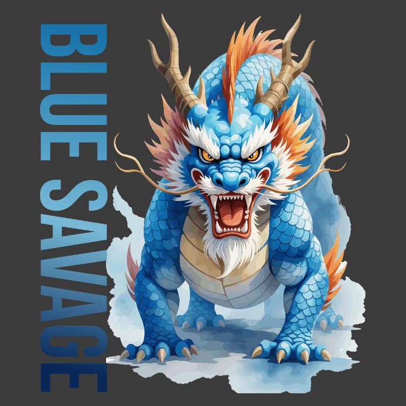 MAJESTÄTISCHER BLAUER DRACHE