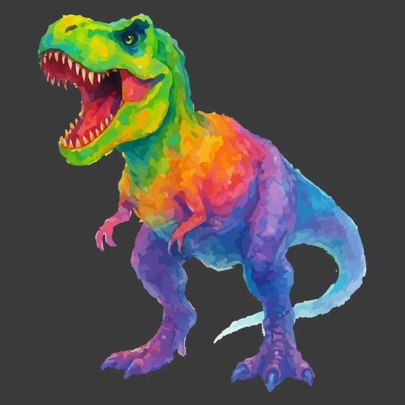 Bunter Dinosaurier mit Farbverlauf
