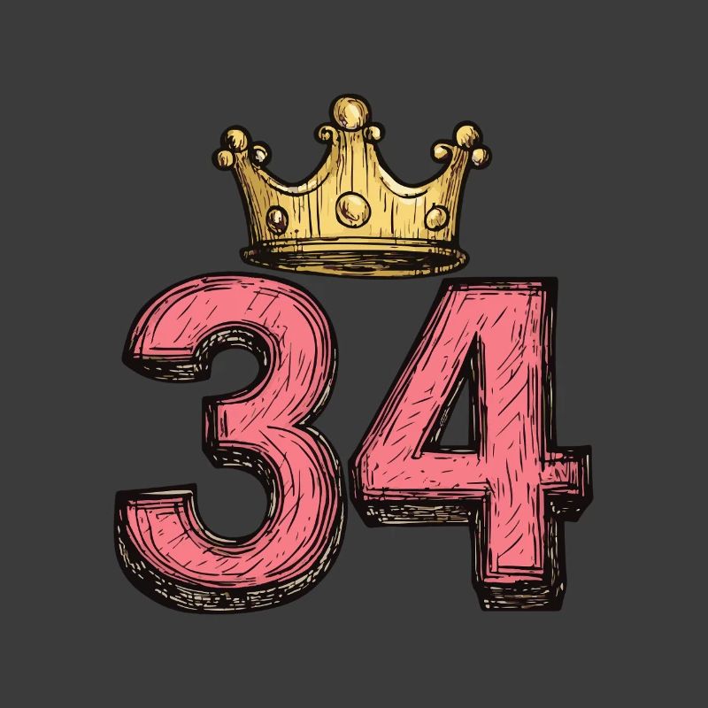 34 Zahl Krone