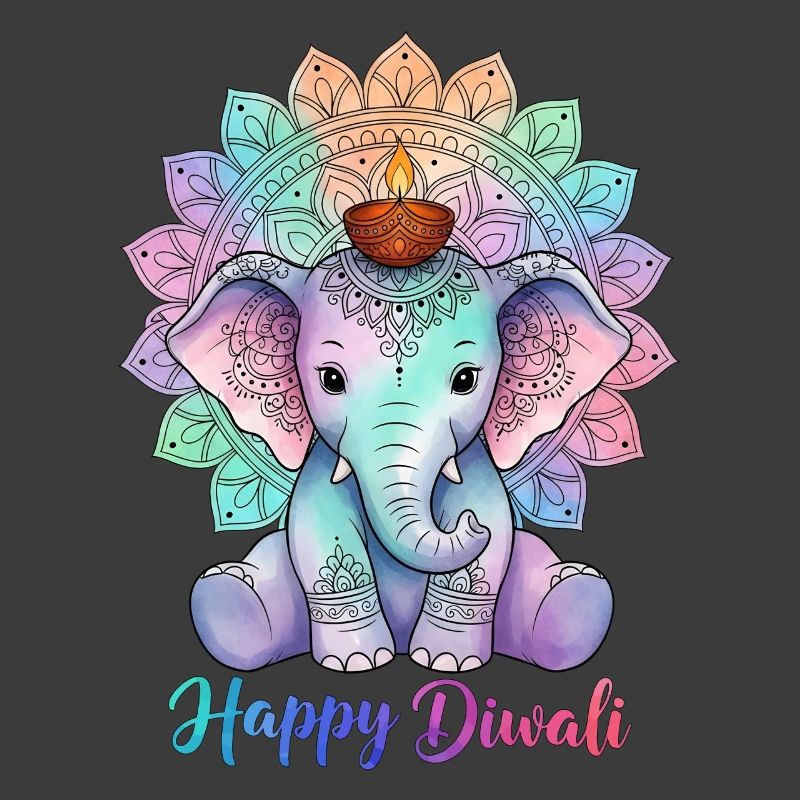 Diwali Mandala Elefant