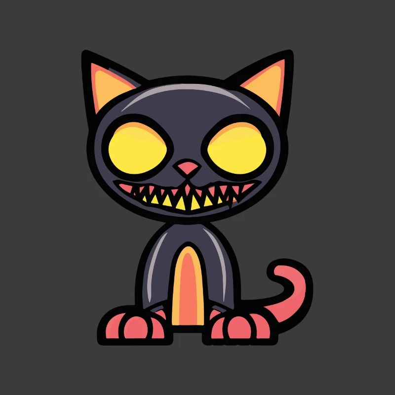 Cat Halloween Comic Funny