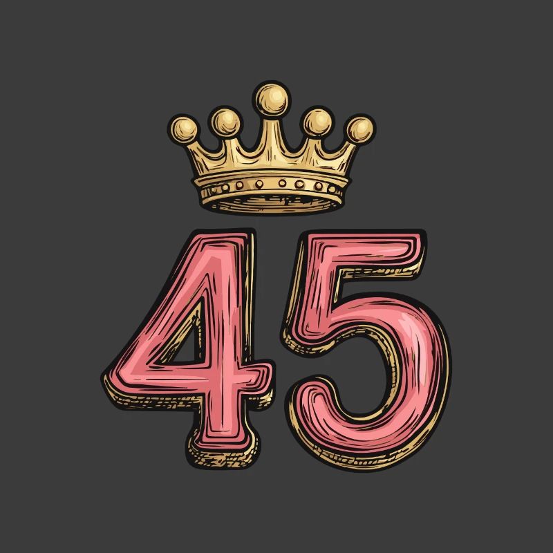 45 Zahl Krone